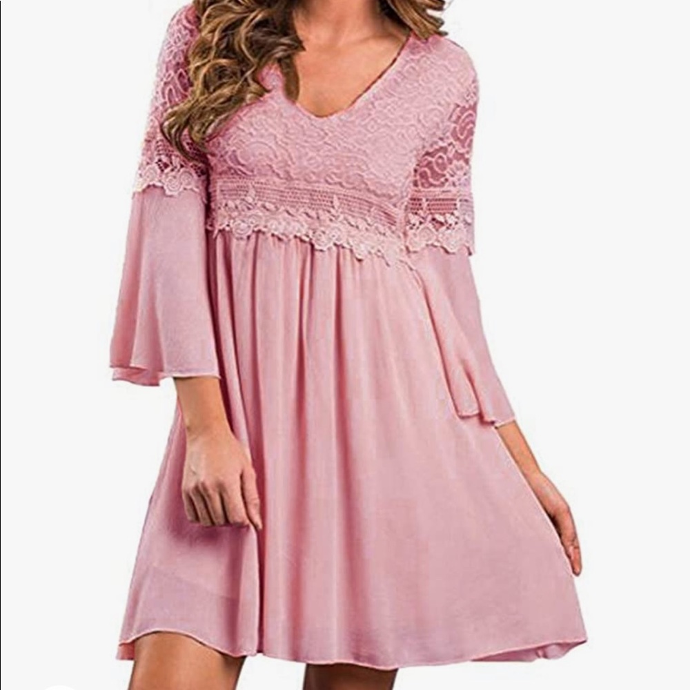 Cute, flowy pink dress!